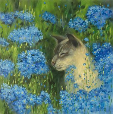 375x379 Forget Me Not Flowers Paintings For Sale Saatchi Art - Forget Me Not Flower Painting