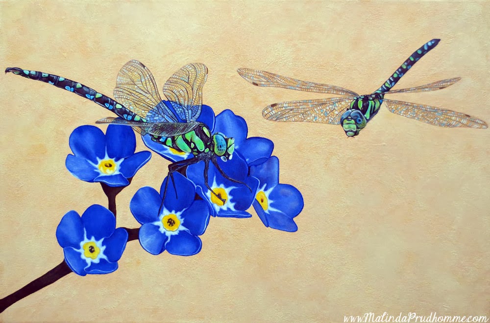 1000x660 Malinda Prud'Homme A Mixed Media Artist's Blog A Holiday - Forget Me Not Flower Painting