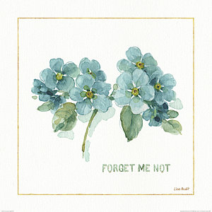 300x300 My Greenhouse Forget Me Not Painting By Lisa Audit - Forget Me Not Flower Painting
