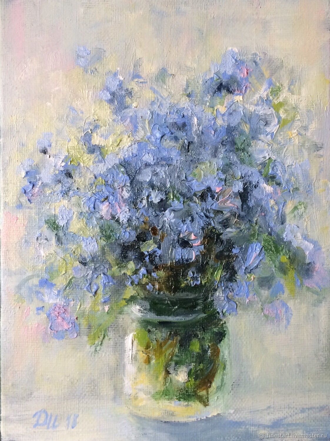 Forget Me Not Flower Painting at PaintingValley.com | Explore ...