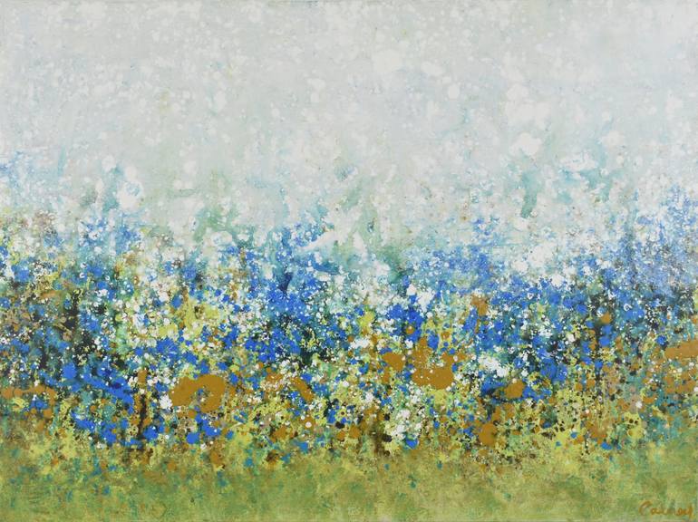 770x576 Saatchi Art Forget Me Not Painting By Lisa Carney - Forget Me Not Flower Painting