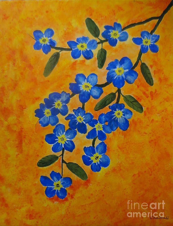 692x900 Forget Me Not Painting By Chaitrali J Me Not - Forget Me Not Painting