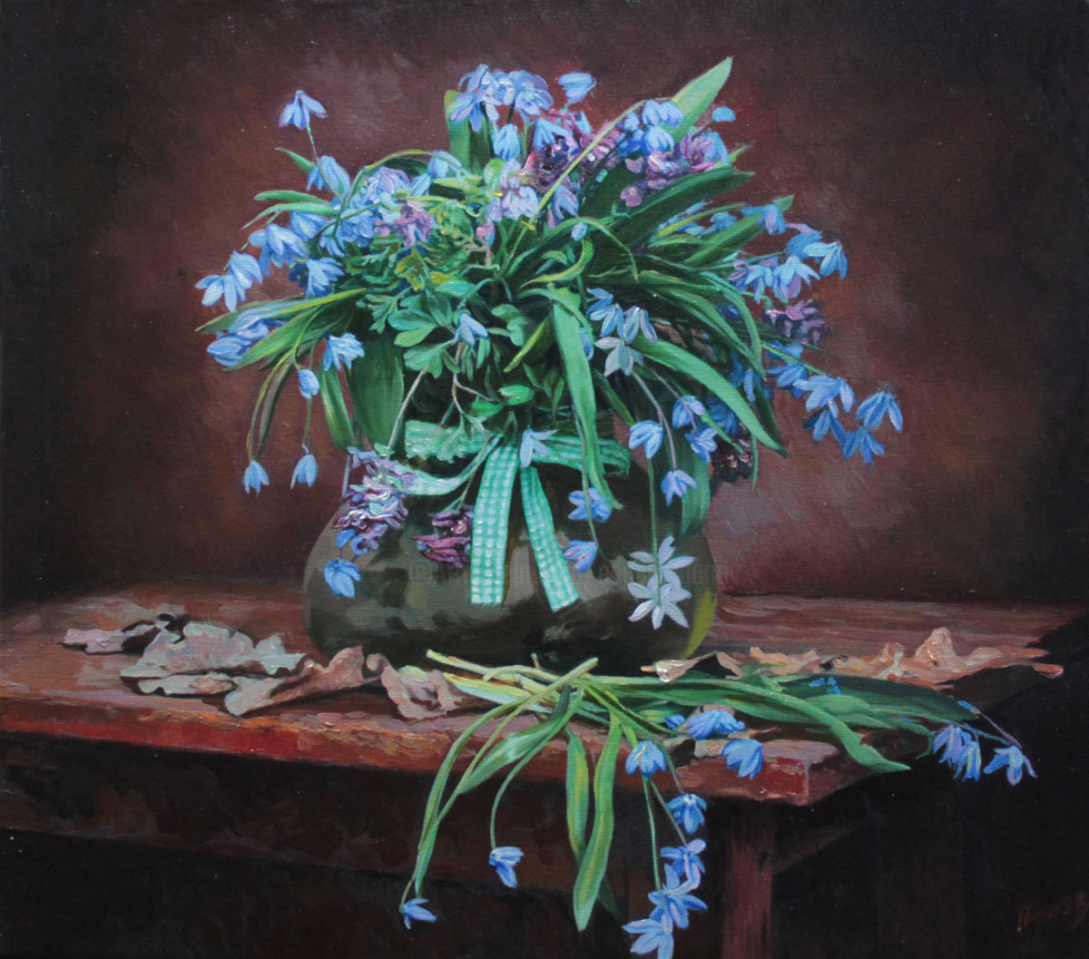 1200x1057 Forget Me Not (Panov Eduard) - Forget Me Not Painting