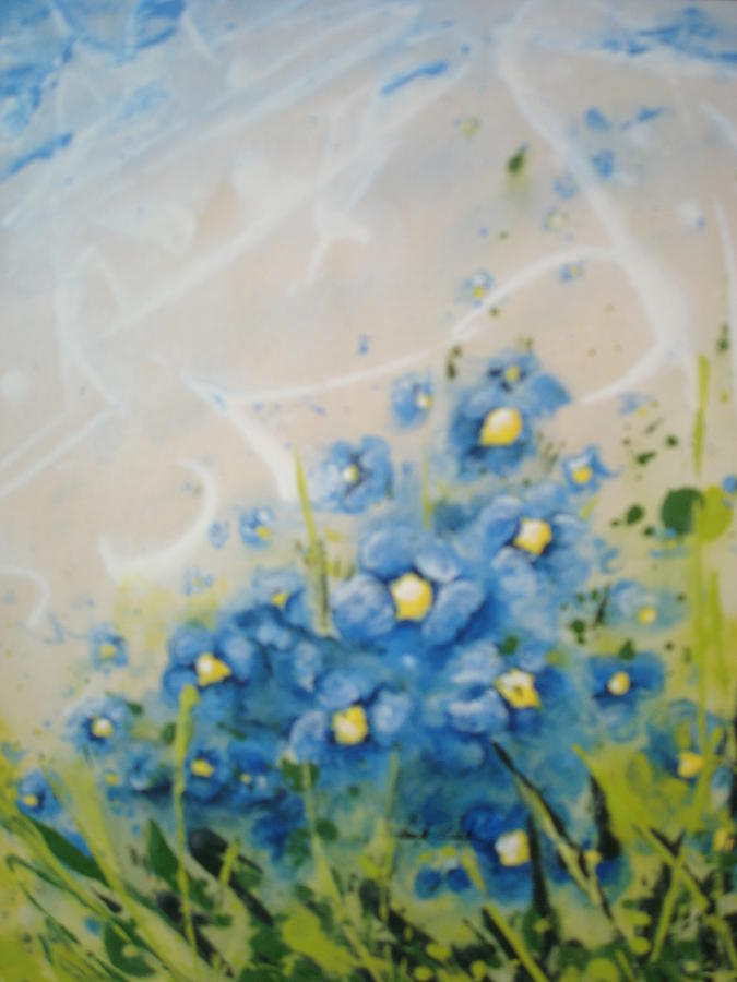 675x900 Forget Me Not Painting By Paula Weber - Forget Me Not Painting