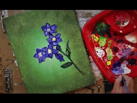 480x360 How To Paint Forget Me Not Flowers - Forget Me Not Painting
