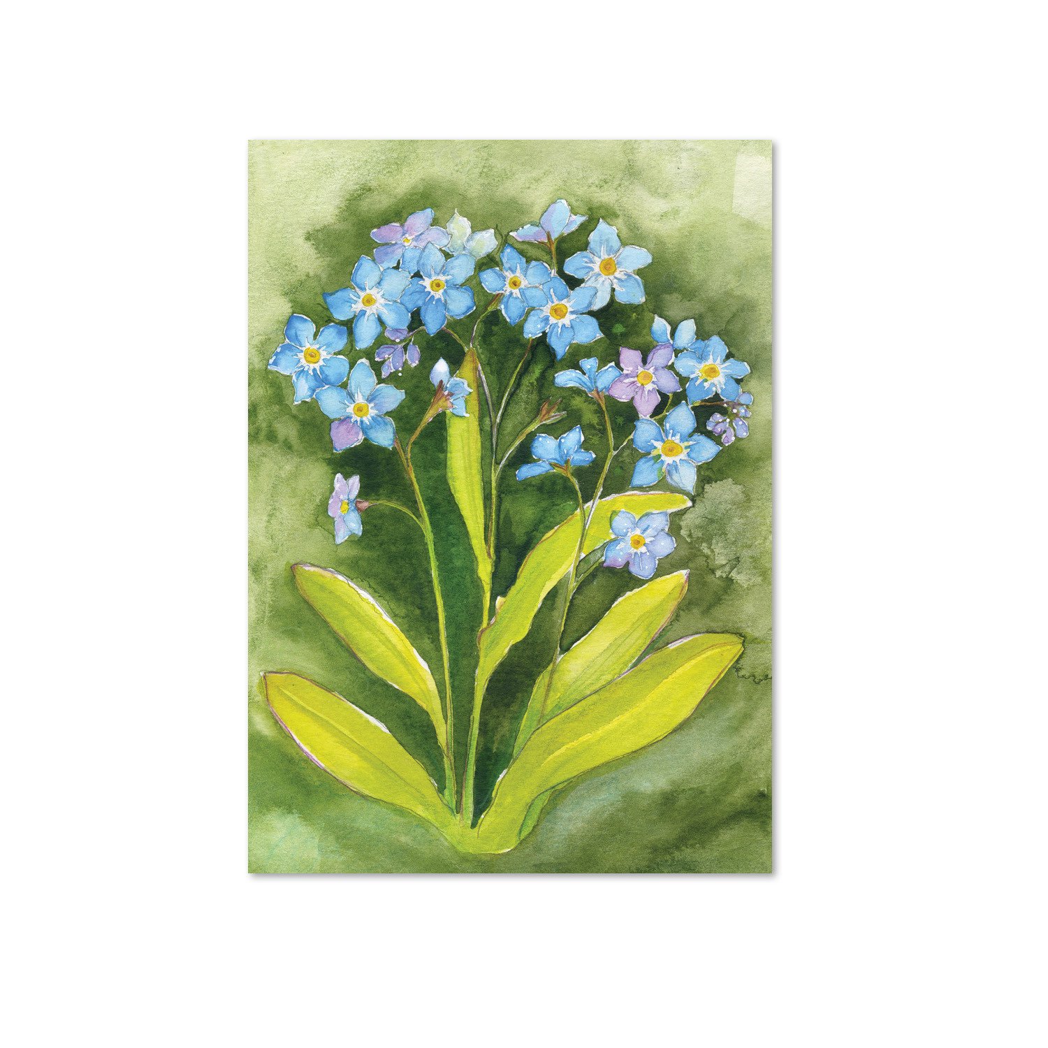 1500x1500 Forget Me Not (Awareness) Original Painting - Forget Me Not Painting