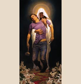 275x285 Thomas Blackshear Purple Fuzzy - Forgiven Painting