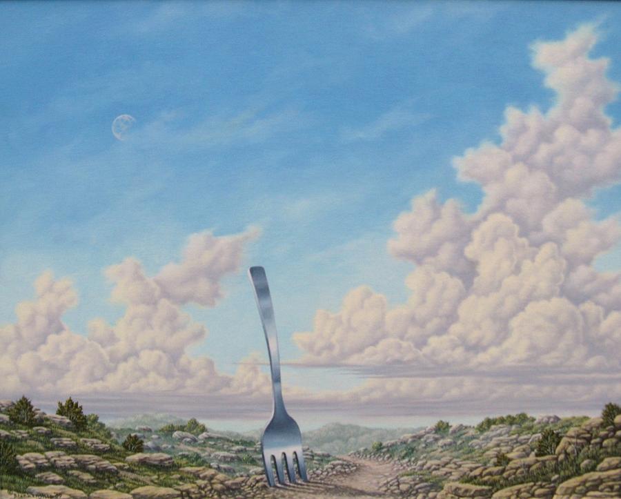 900x723 Fork In The Road Painting By Arley Blankenship - Fork In The Road Painting