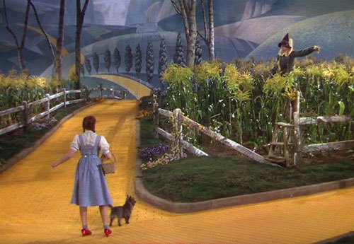 500x345 Fork In The Road Along The Yellow Brick Road - Fork In The Road Painting