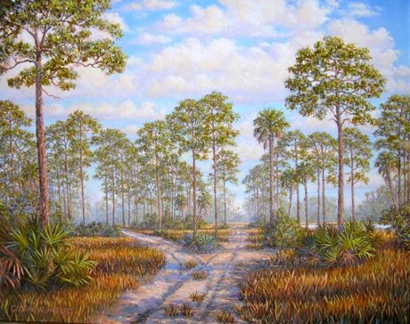 460x364 Here Are A Few Of My Paintings, And A Couple Of Views Of My New - Fork In The Road Painting