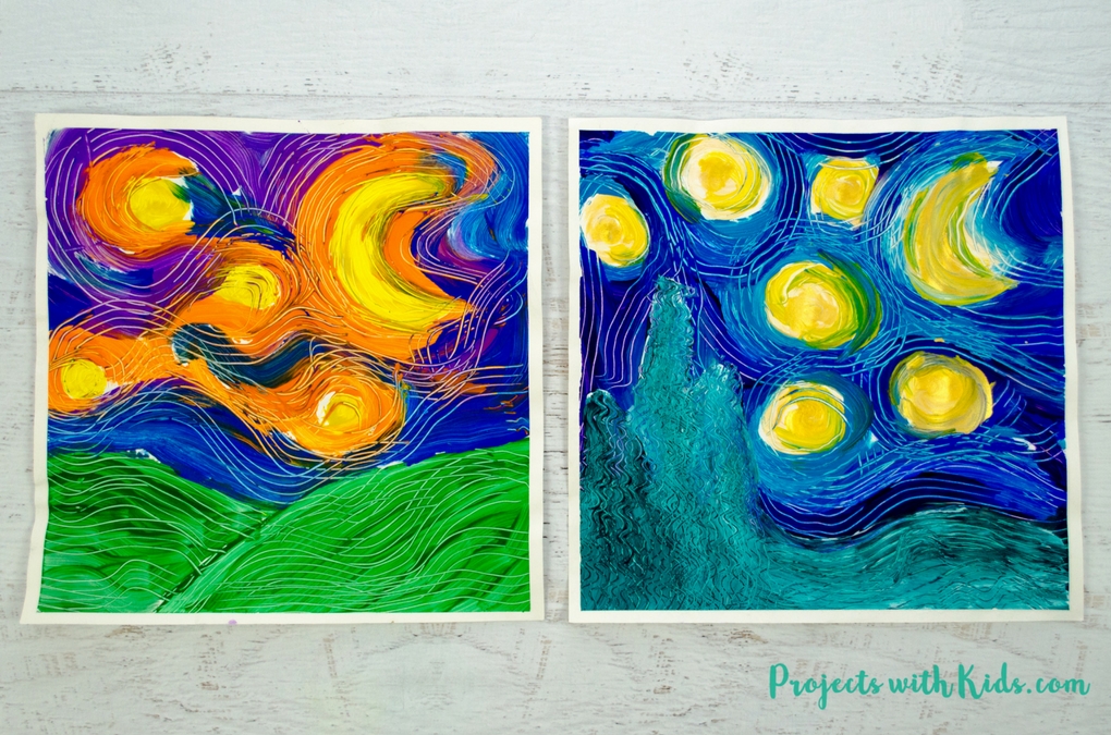 1020x675 Paint A Stunning Van Gogh Masterpiece Using Forks Projects With Kids - Fork Painting