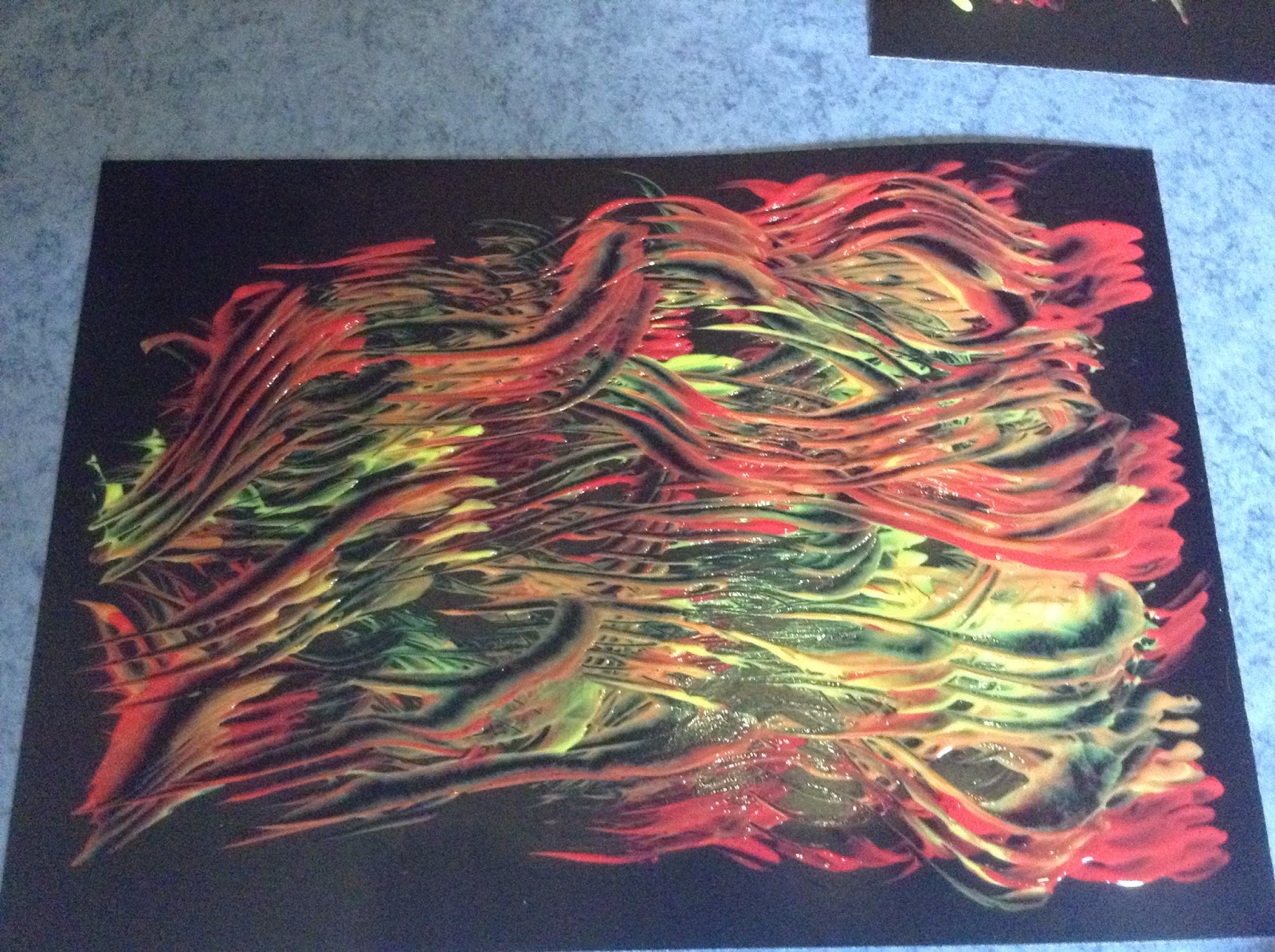 1600x1195 Flame Creative Children's Ministry Pentecost Flames Painting - Fork Painting