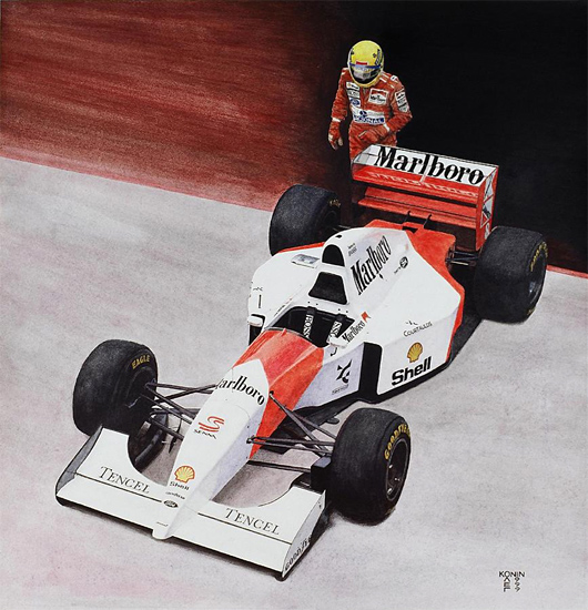 530x550 Formula 1 Paintings By Oleg Konin Inspiration Grid Design - Formula 1 Painting