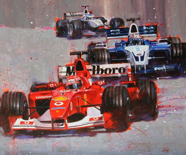 600x499 Pin By Mark John On Motor Racing Paintingsposters - Formula 1 Painting