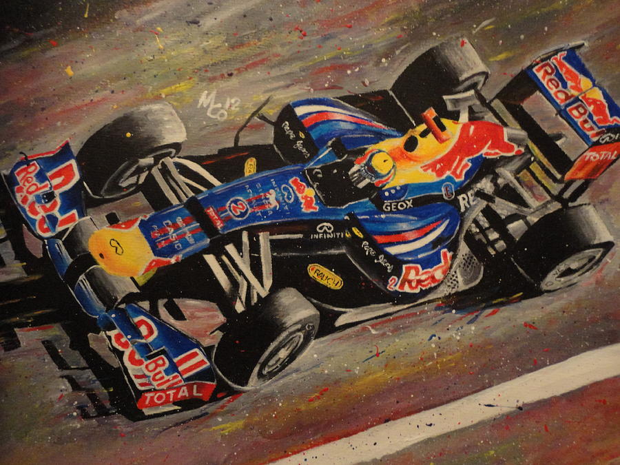 900x675 Red Bull Formula 1 Painting By Michael Co - Formula 1 Painting