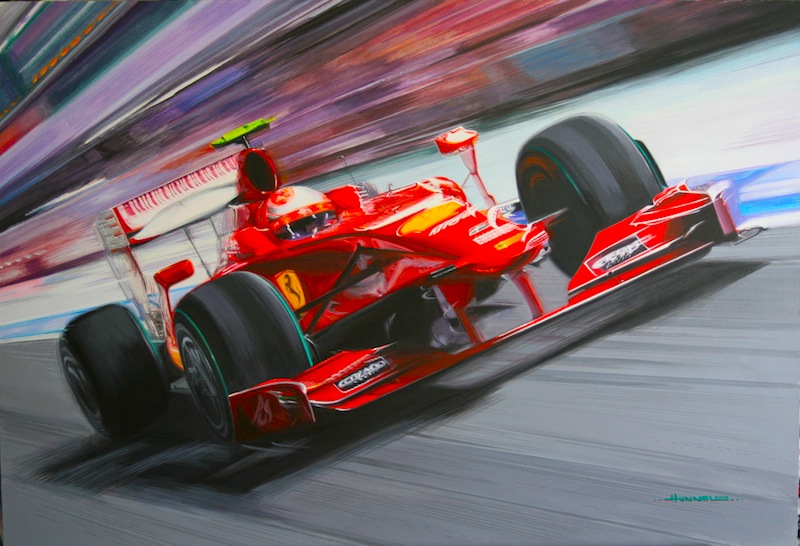 800x546 Flying Ferrari'' Glen Hunnel Foundmyself - Formula 1 Painting