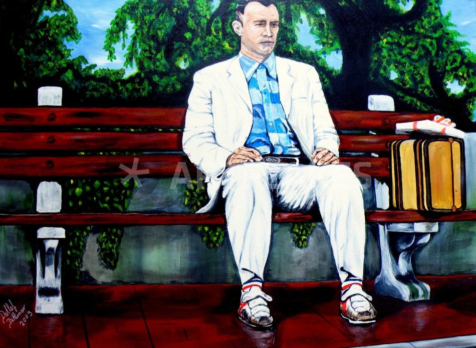 950x696 Forrest Gump Painting Art Prints And Posters By Detlef Dittmar - Forrest Gump Painting
