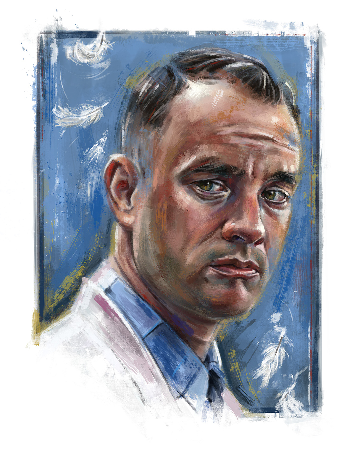 1200x1527 Forrest Gump On Behance - Forrest Gump Painting