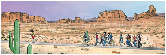 570x190 Original Running On Empty Forrest Gump Art Print - Forrest Gump Painting