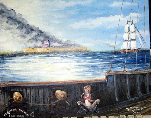 500x392 Paintings By Dave Tackett - Fort Mchenry Painting