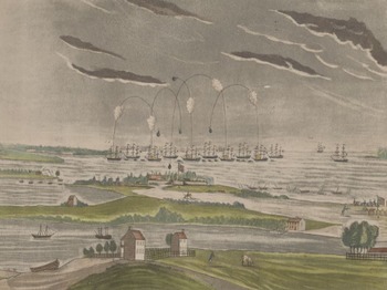 350x262 War Of 1812 - Fort Mchenry Painting