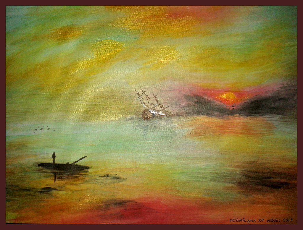1024x778 Fort Vimieux Copy Of A William Turner's Work By Willowhisper18 - Fort Vimieux Painting