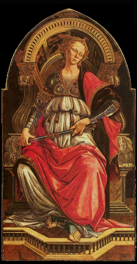 450x863 Fortitude By Sandro Botticelli - Fortitude Painting