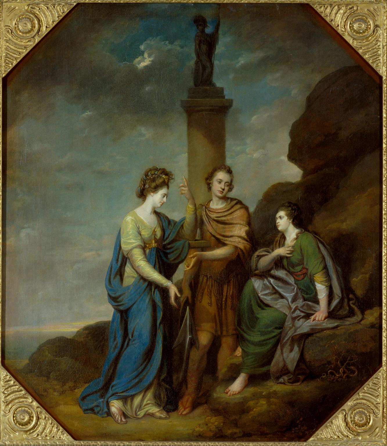 1333x1536 Portrait A Gentleman, His Wife And Sister, In The Character - Fortitude Painting