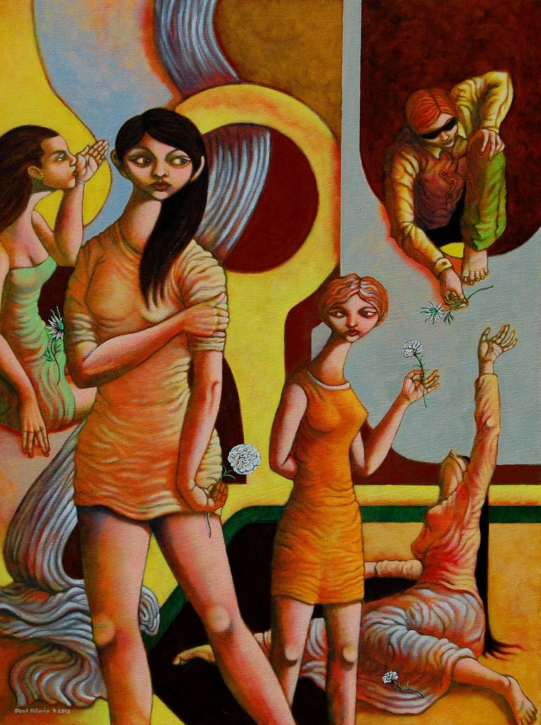 770x1032 Saatchi Art Floral Fortitude Painting By Paul Hilario - Fortitude Painting