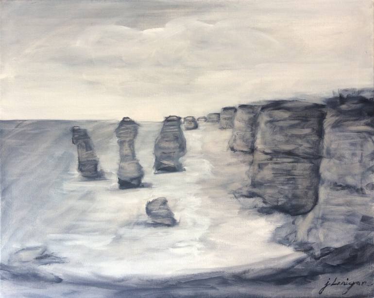 770x614 Saatchi Art Fortitude, The Great Ocean Road Painting By Judith - Fortitude Painting