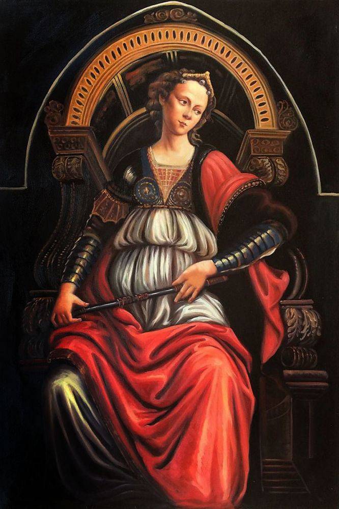 666x1000 Botticelli - Fortitude Painting
