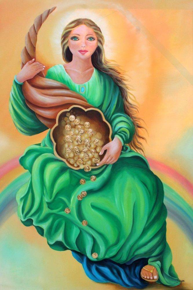 666x1000 Goddess Fortuna Cuban Oil Painting 24x 36. Valentine's Day - Fortuna Painting