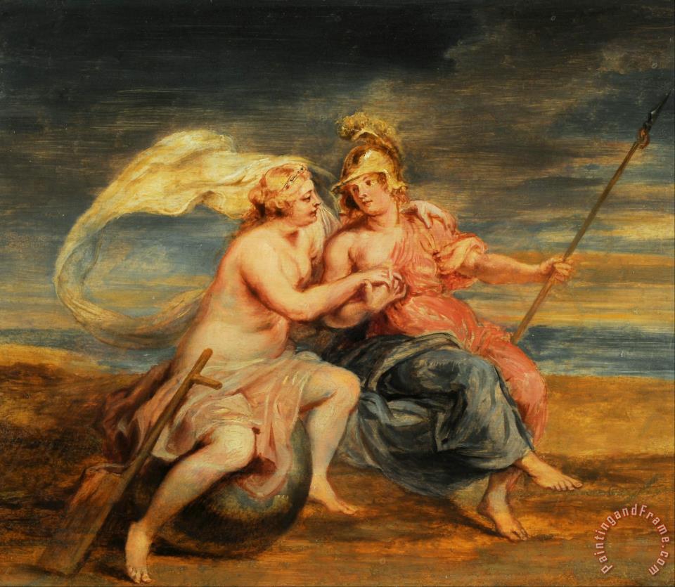 960x835 Peter Paul Rubens Alegoria De La Fortuna Y La Virtud Painting - Fortuna Painting