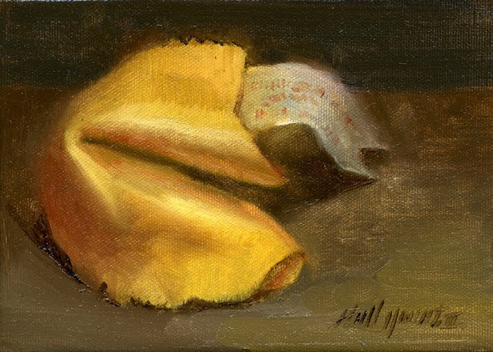 713x510 Fortune Cookie 5 X7 Oil Canvas By Artist Hall Groat Ii, - Fortune Cookie Painting