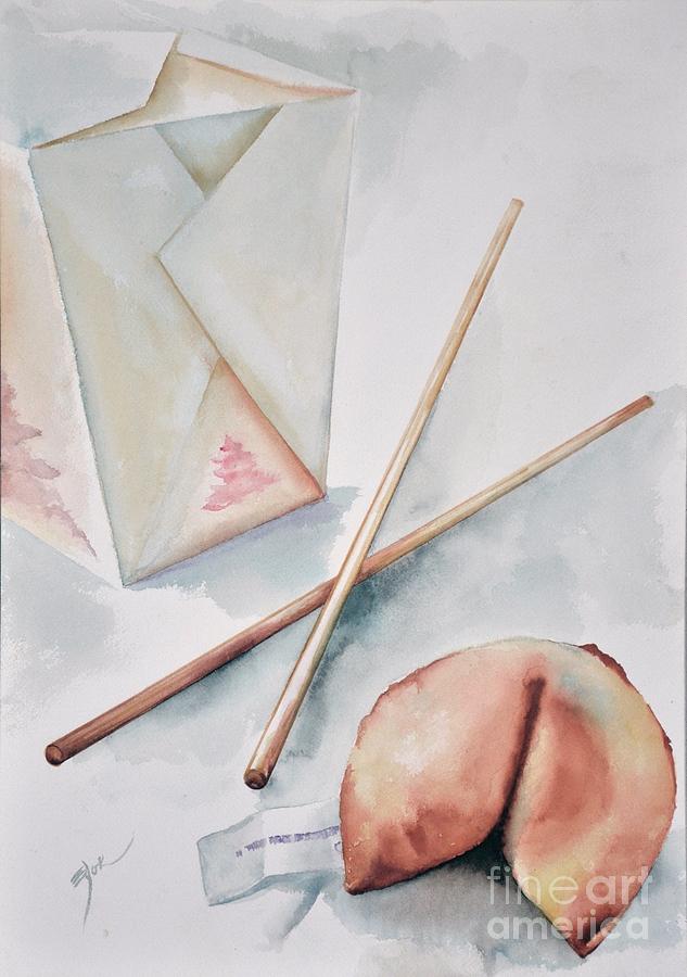 633x900 Fortune Cookie Painting By Elizabeth York - Fortune Cookie Painting