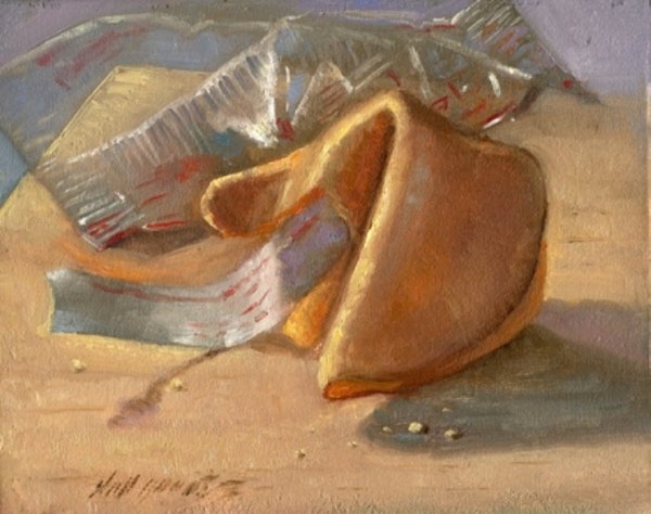 600x474 Fortune Cookie By Artist Hall Groat Ii, - Fortune Cookie Painting