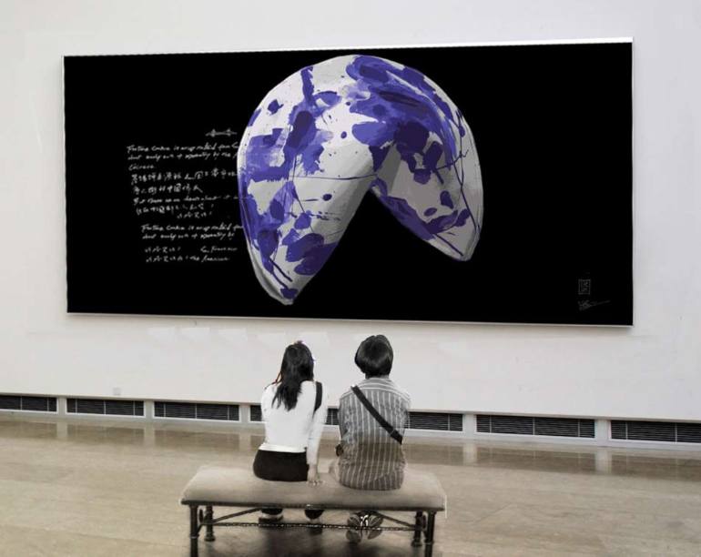 770x612 Saatchi Art Fortune Cookie In Porcelain Skin Painting By Brian Zheng - Fortune Cookie Painting