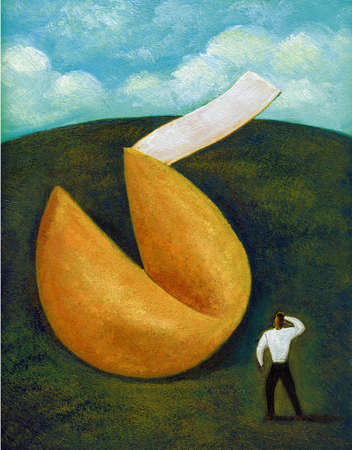 352x450 Stock Illustration - Fortune Cookie Painting