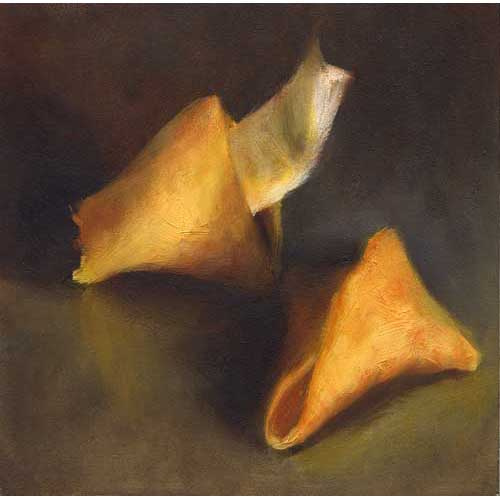 500x500 Fortune Cookie Small Oil Painting Jo Bradney - Fortune Cookie Painting