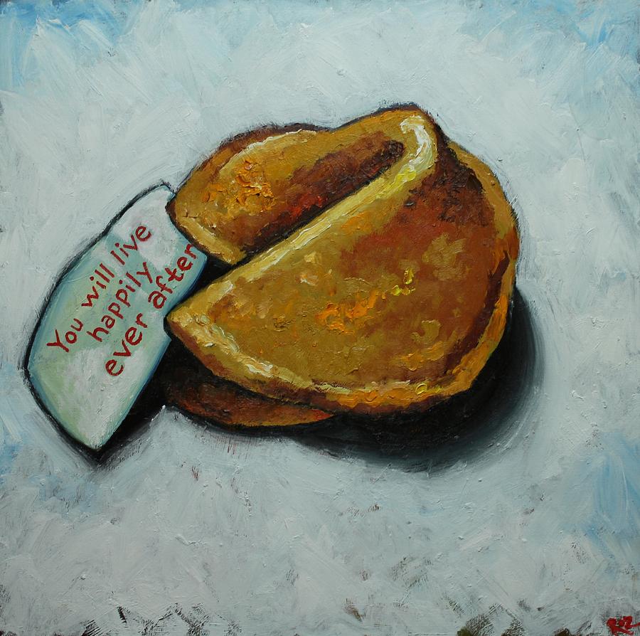 900x894 Fortune Cookie 14 Painting By Rosilyn Young - Fortune Cookie Painting