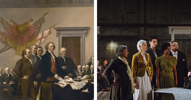 750x392 New Photo Reveals Descendants Of The Founding Fathers 241 Years Later - Founding Fathers Painting