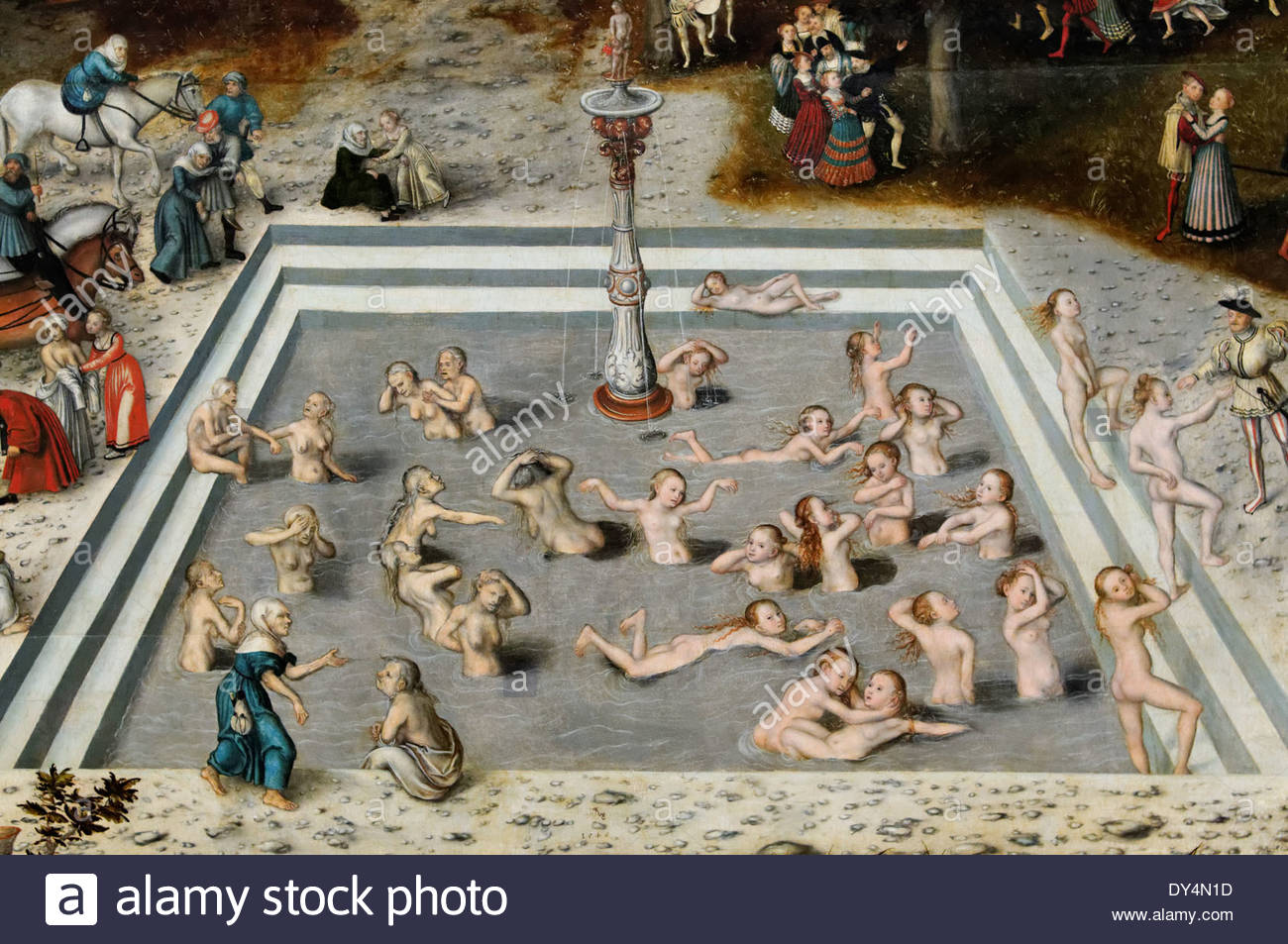 1300x953 Lucas Cranach - Fountain Of Youth Painting