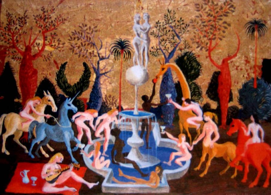 900x646 Paintings - Fountain Of Youth Painting