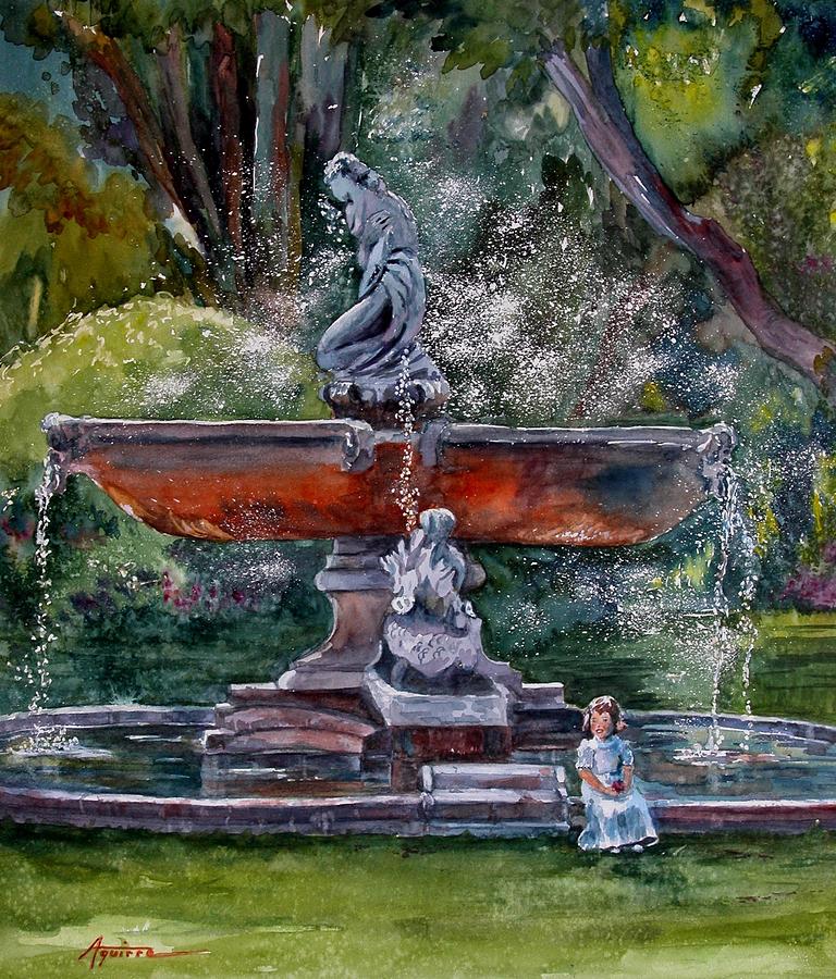 768x900 Fountain Of Youth Painting By Betsy Aguirre - Fountain Of Youth Painting
