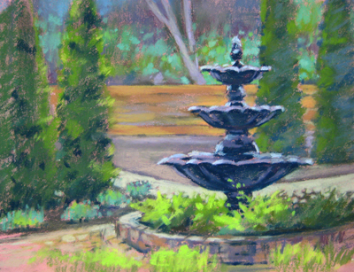 400x307 Spring Fountain - Fountain Painting