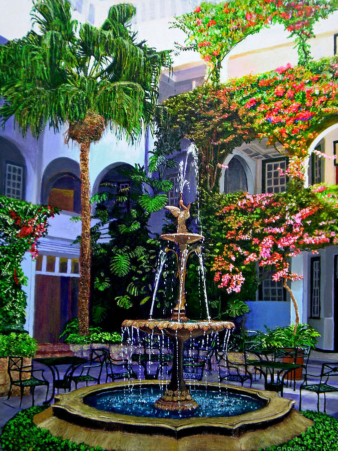 675x900 Winchester Fountain Painting By Michael Durst - Fountain Painting