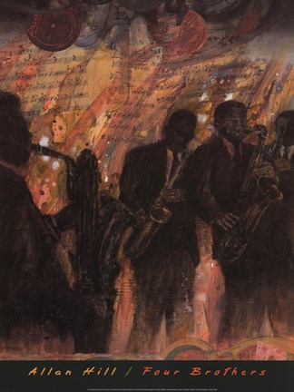 324x432 Four Brothers Fine Art Print By Allan Hill - Four Brothers Painting