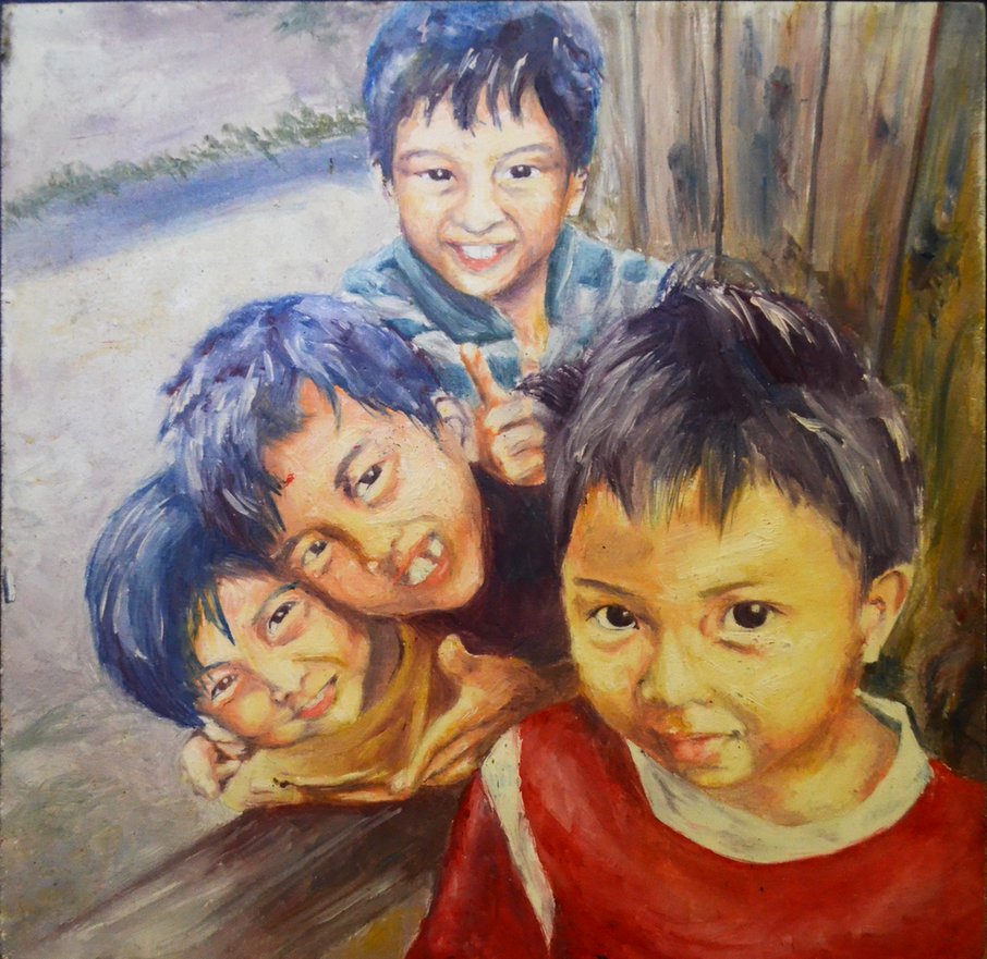 906x881 Four Brothers By Mooncole - Four Brothers Painting