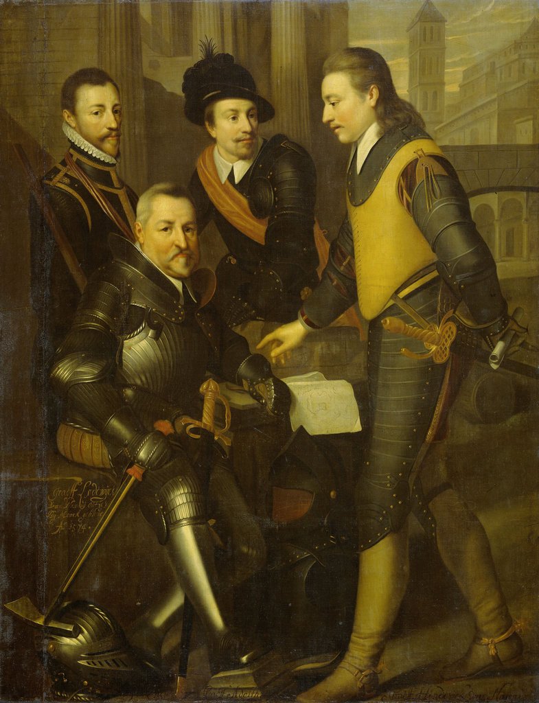 785x1024 Group Portrait Of The Four Brothers Of William I, Prince Of Orange - Four Brothers Painting