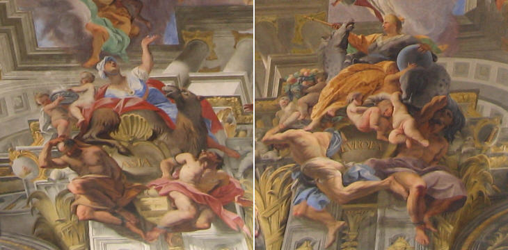 730x360 Baroque Ceilings - Four Continents Painting
